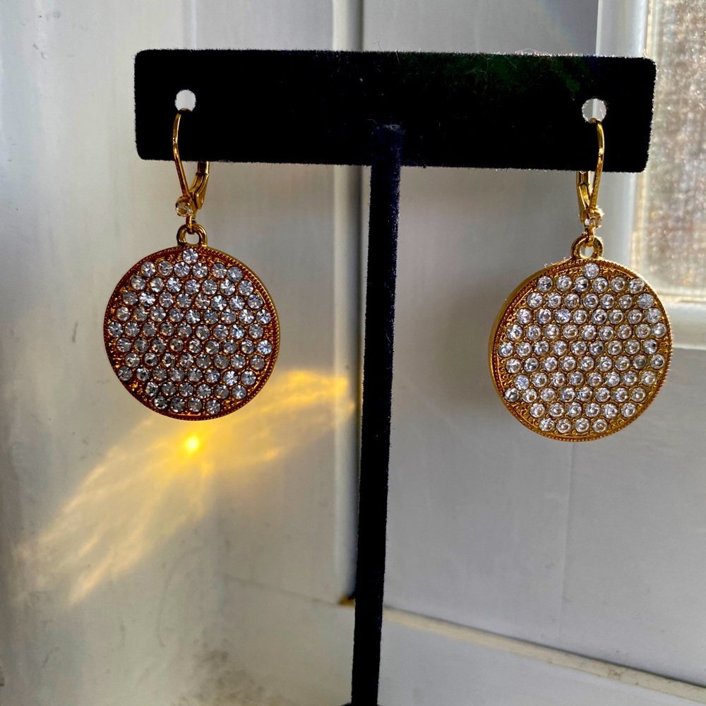 Kate Spade Outlet Circle Pave Dangly Earrings